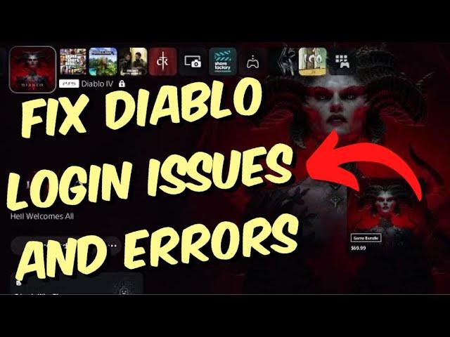 How To Fix Diablo 4 Login Issues & Skip Queue - Diablo 4 Fix Error Codes & Offline - PS4 / PS5