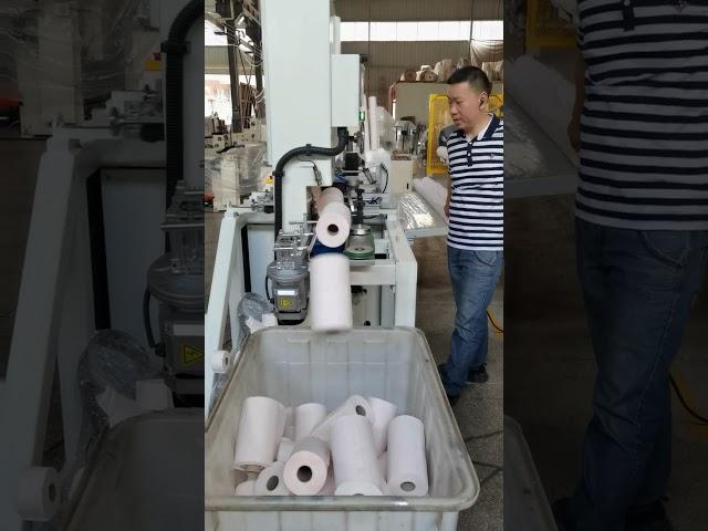 Automatic small toilet paper roll cutting machine#shorts