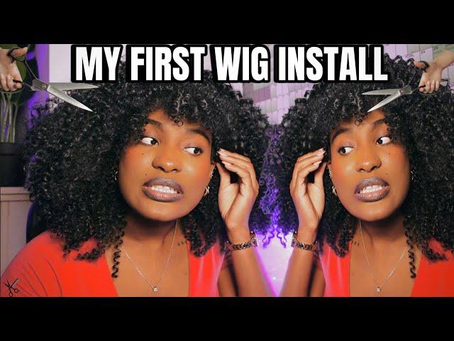 MY FIRST WIG INSTALL | The Perfect Kinky Curly Hair ‍️