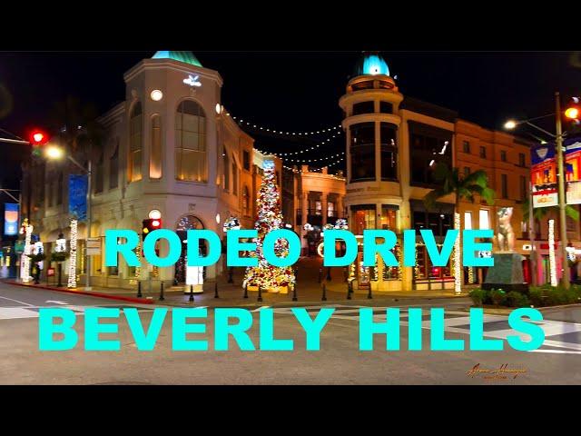 Rodeo Drive Christmas night walking tour #rodeodrive #beverlyhills #christmas