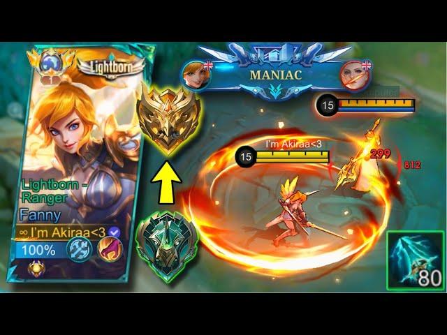 MANIAC! NEW SEASON FANNY BEST BUILD AND ROTATION FOR SOLO RANK! NEW SEASON FIRST SOLO RANK GAMEPLAY