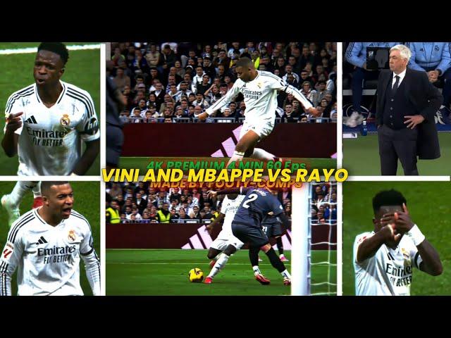 VINI AND MBAPPE VS RAYO | VINI AND MBAPPE 4K GOALS  RAYO | MBAPPE GOAL VS RAYO  | VINI GOAL VS RAYO