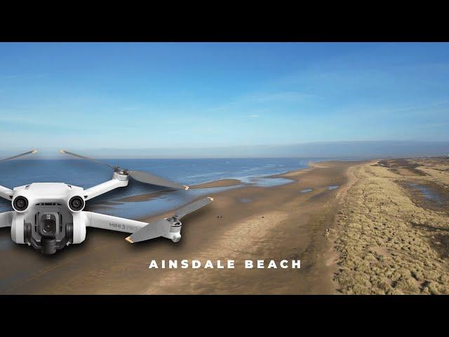 Ainsdale Beach - A Breathtaking Visual Tour with a DJI Mini 3 Pro!