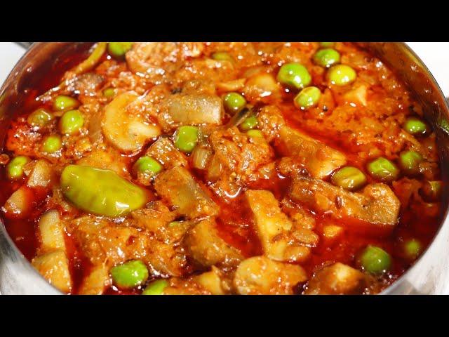 Hotel Style Matar Mashroom Curry Recipe | Amma Food Bites | #shorts