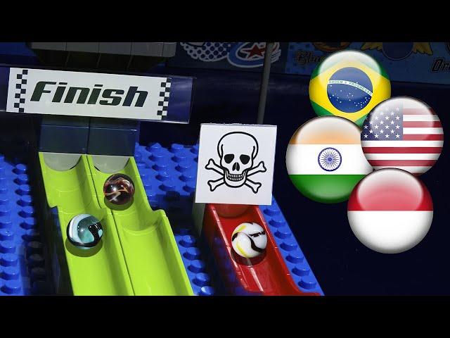 Marble Race: Friendly #9 - Olympics with marbles by Fubeca's Marble Runs