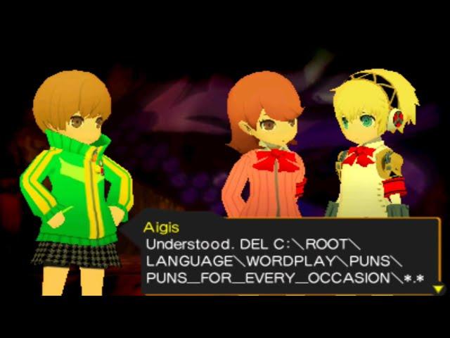 Persona Q | Aigis Deletes Her Entire Pun Folder