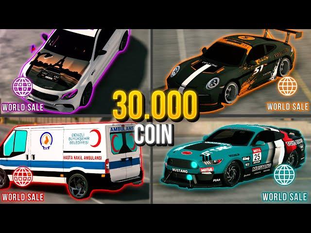 30.000 COİNLE WORLD SALE'DEN 30 ARABA ALDIM HESAP DİZDİM !! | Car Parking Multiplayer