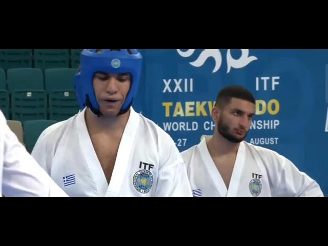 Taekwon-Do ITF World Championship Astana 2023 Semi-final Team Sparring 18-34y Russia  Vs Greece 