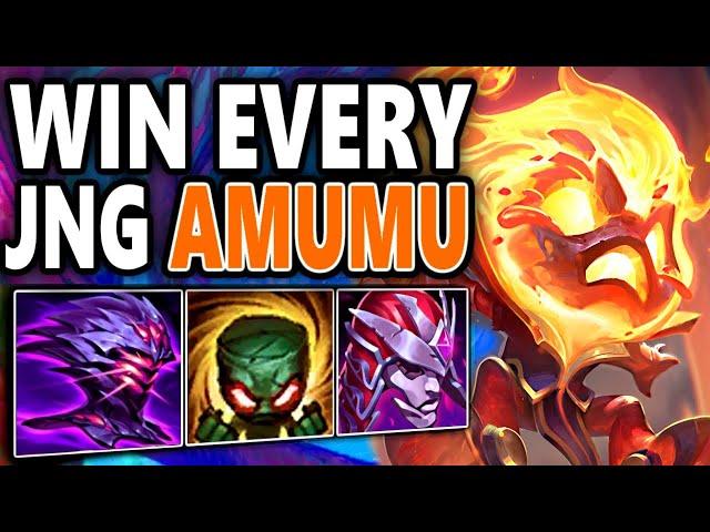 Getting a WIN on EVERY JUNGLER - Amumu the Classic Tank Jungler | Amumu Jungle Gameplay 13.11 lol