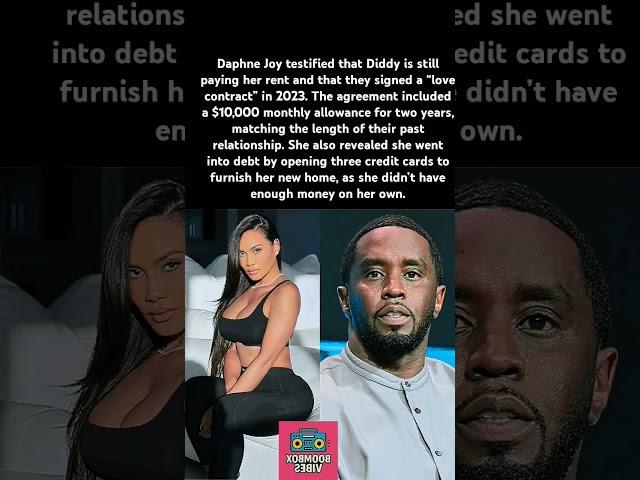 #Daphne Joy testified that #Diddy is still paying her rent and that they signed a “love contract”