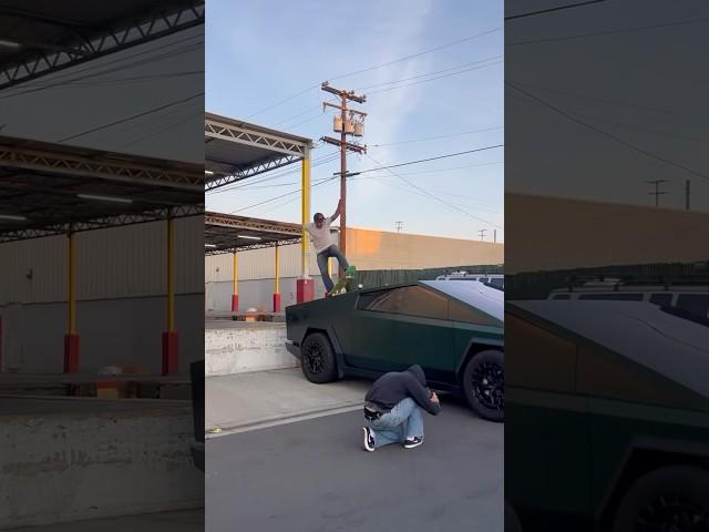 Grind a Tesla|skate|#tesla #grind #cybertruck #thrasher #emerica #shorts #short #skateboarding #nbd