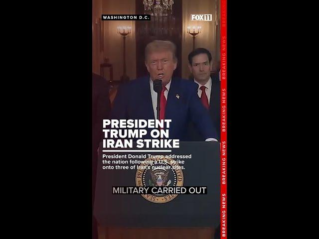 President Trump announces successful strike on Iran nuclear sites.