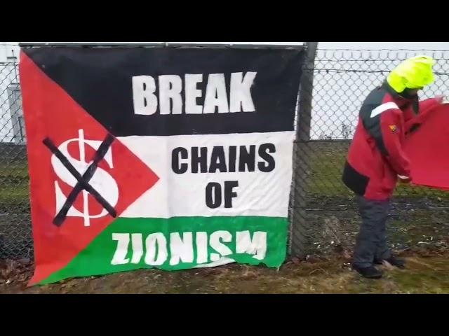 "Break The Financial Chains Of Zionism" - Placard At Social Rights Ireland Protest