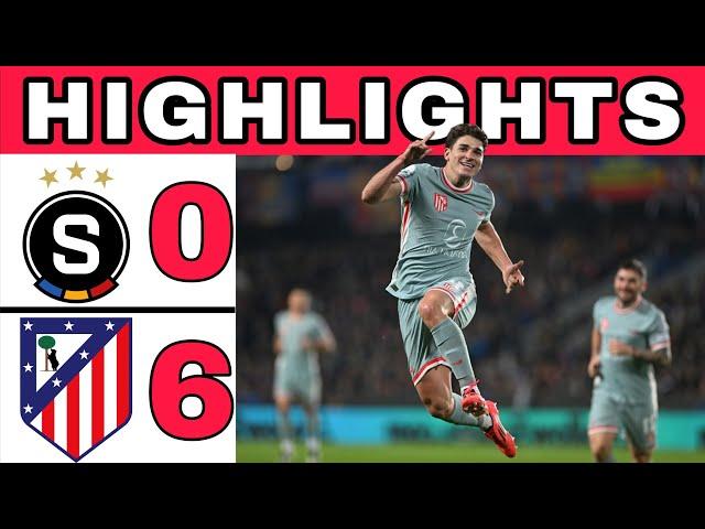 Sparta Praha vs Atletico Madrid 0-6 HIGHLIGHTS Champions League 2024 | Jualian Alvarez Freekick Goal