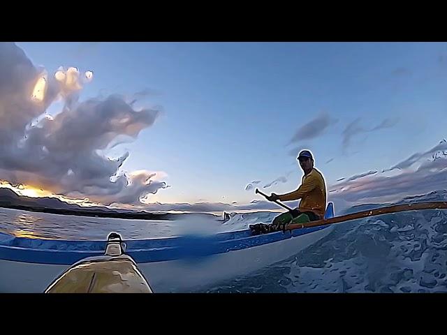 Outrigger Canoe Surfing Solo