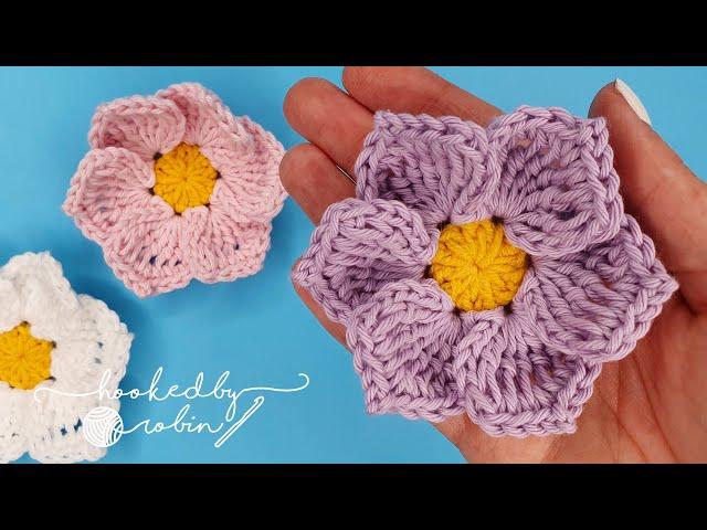 The Olivia Flower | How to Crochet a Simple Flower (Easy Tutorial) 