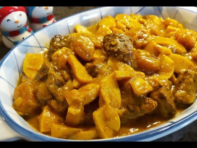 خورشت به آلو،یکی ازخوشمزه ترین غذاهای سنتی ایران،باعطروطعمی بینظیرباآشپزخانه فریبا Quince Stew