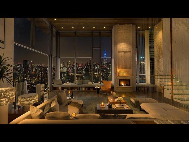 City That Never Sleeps | Cozy Bedroom Jazz in New York  | Rain On Window | Sleep, Chill.