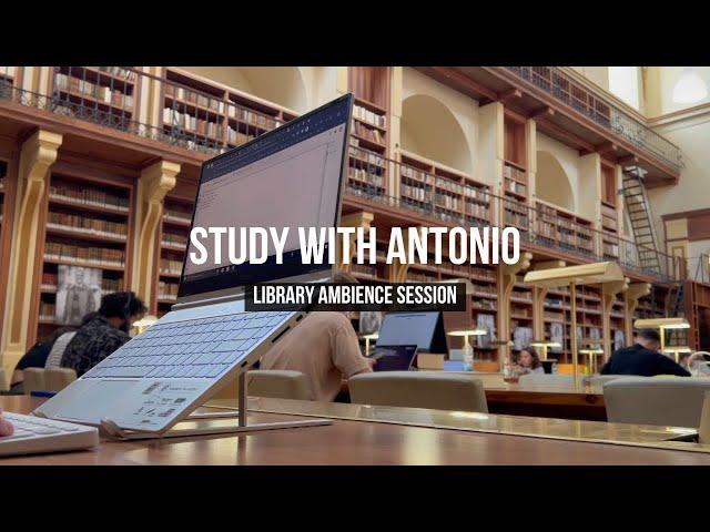 Cozy Library Loop Ambience for Studying - Study With Antonio