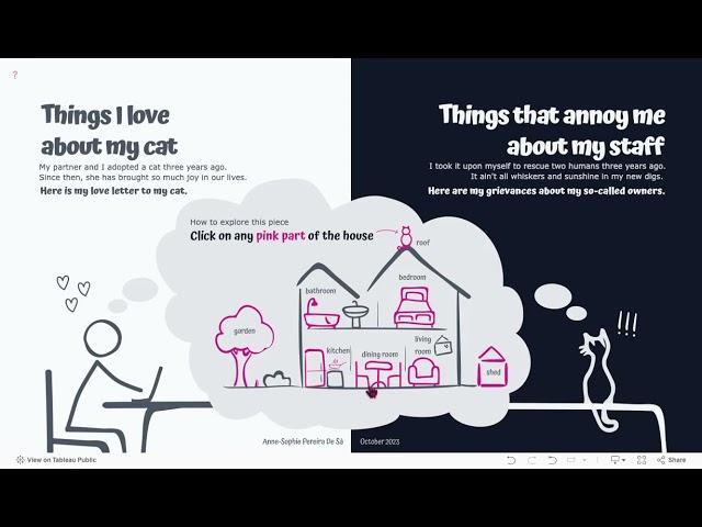 'Things I love about my cat': walkthrough of the dataviz