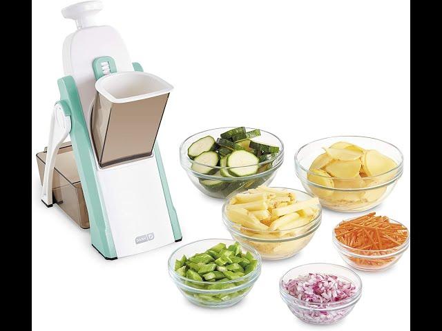 Amazon com  DASH Safe Slice® Mandoline Slicer, Julienne + Dicer for Vegetables, Meal Prep & More