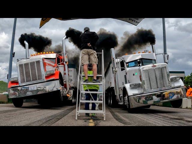 Epic Uphill Loaded Semi Drag Racing Action from Unc's Semi Stampede June 2024