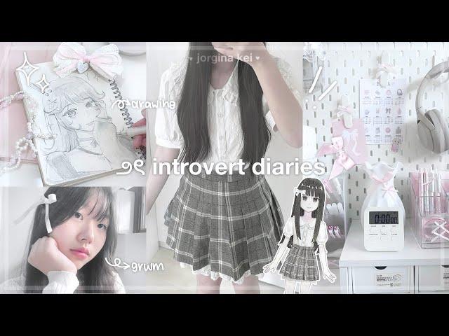 INTROVERT DIARIES ep. 1 ️ | drawing, morning routine, makeup grwm, haul, closet tour | jorginakei