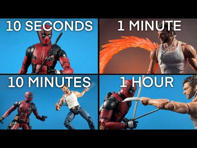 SPEED CHALLENGE: Deadpool & Wolverine Stop Motion (10 Seconds, 1 Minute, 10 Minutes, 1 Hour)