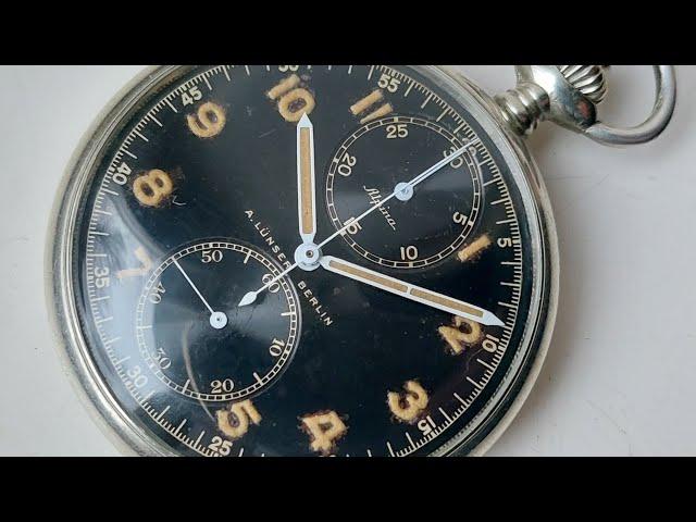 Military chronograph Alpina A Lunser Berlin cal Minerva 1943