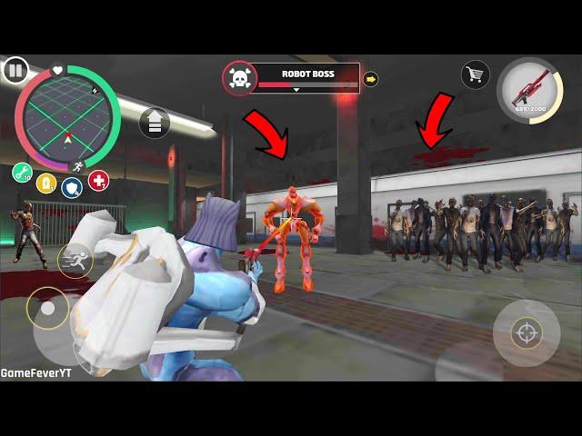 Rope Hero: Vice Town - (New Arena Underground Tunnel) Rope Hero Fight from Bright Robot Boss - HD