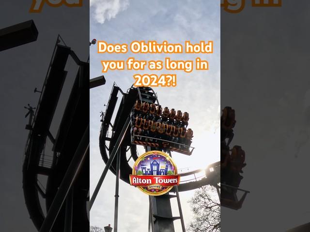 Does the drop on Oblivion at Alton Towers hold you for as long in 2024? #altontowers #themepark