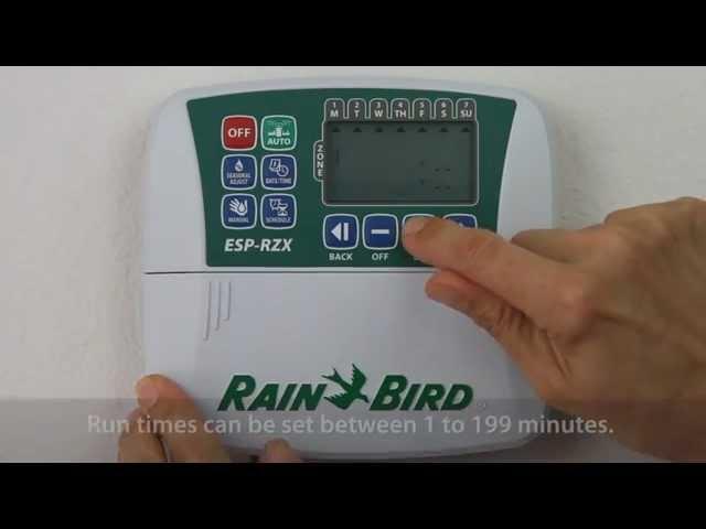 Rain Bird ESP-RZX - Setting Zone Watering Times