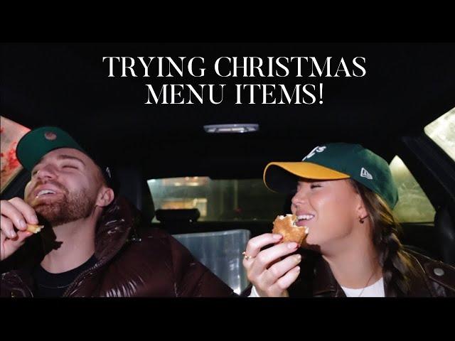 VLOGMAS DAY 14! Trying items on the festive menu's! Greggs, KFC...