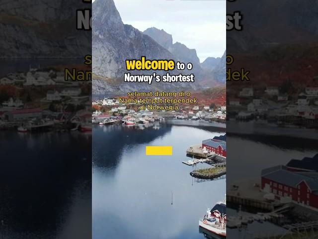The shortest place name in the world: Å (Norway) #viralvideo #facts #trending