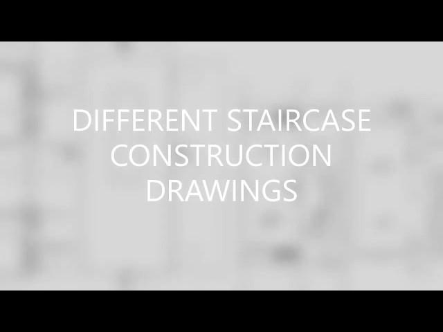 DIFFERENT STAIRCASE CONSTRUCTION DRAWINGS | CADBULL  FILES |