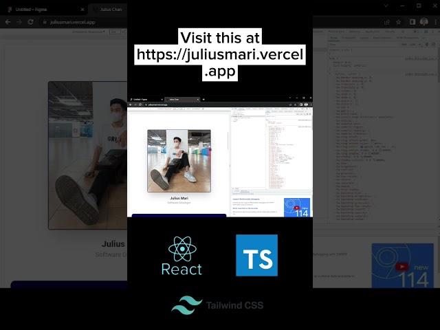 Portfolio Website #itprogrammer #typescript #tailwindcss #reactjs #programming #personalwebsite