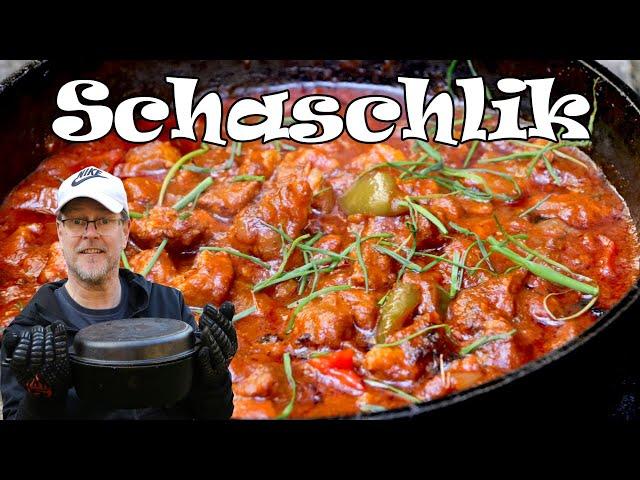 Imbissbuden Schaschliktopf aus dem Dutch Oven - Leckeres Schaschlik zum löffeln, wie vonne Kirmes