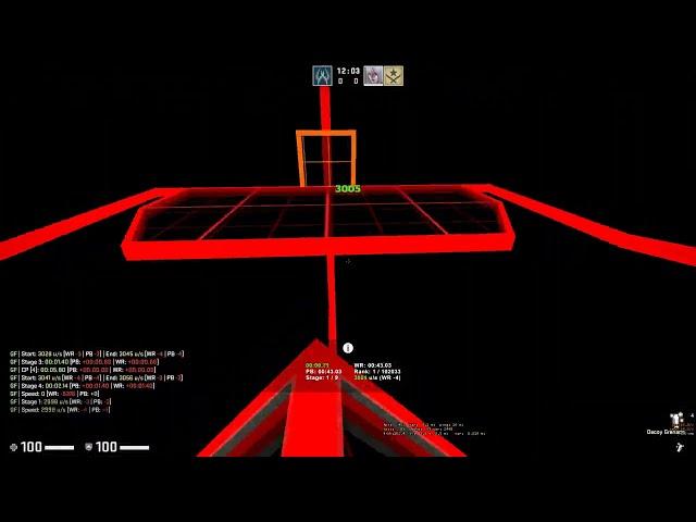 surf_kitsune world record in 42:75 (Fastest time on any csgo server)