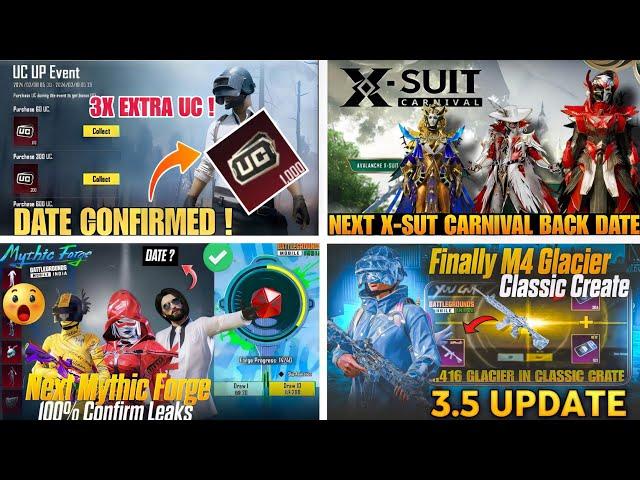 M416 GLACIER IN CLASSIC CREATE|BLOODxRAVEEN X-SUIT COMING| NEXT UC UP EVENT BGMI NEXT MYTHIC FORGE