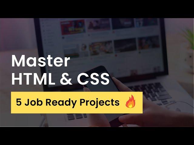 HTML And CSS Projects for Beginners 2024 | HTML & CSS Tutorial With 5 Projects Source Code