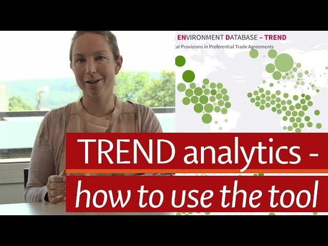 TREND analytics – how to use the online tool