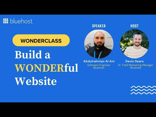 WONDERclass on how to build a website in minutes!