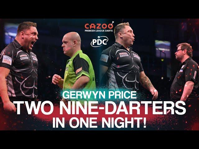 TWO NINE-DARTERS IN ONE NIGHT! Gerwyn Price strikes perfection TWICE in the same night!