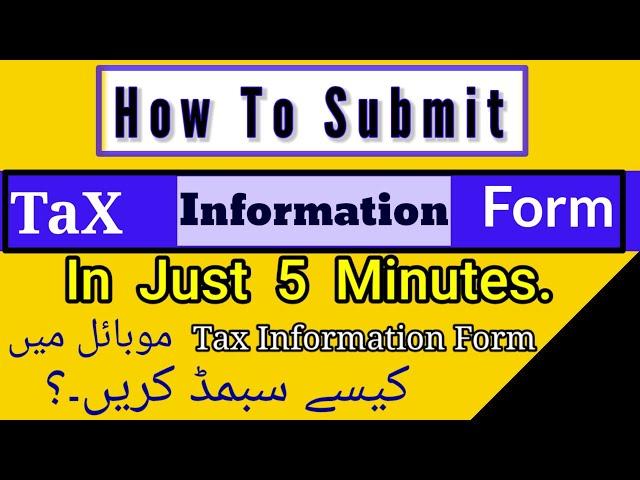 How To Submit Tax Information On Adsense, YouTube  by |Technical Yaseen|