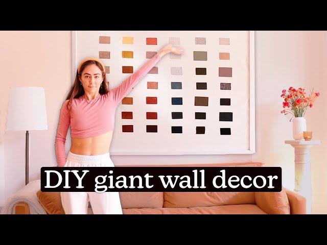 DIYing GIANT WALL ART // fun and easy DIY project for decorating on a budget