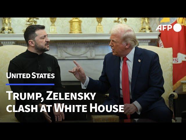 Trump and Zelensky in extraordinary Oval Office shouting match | AFP