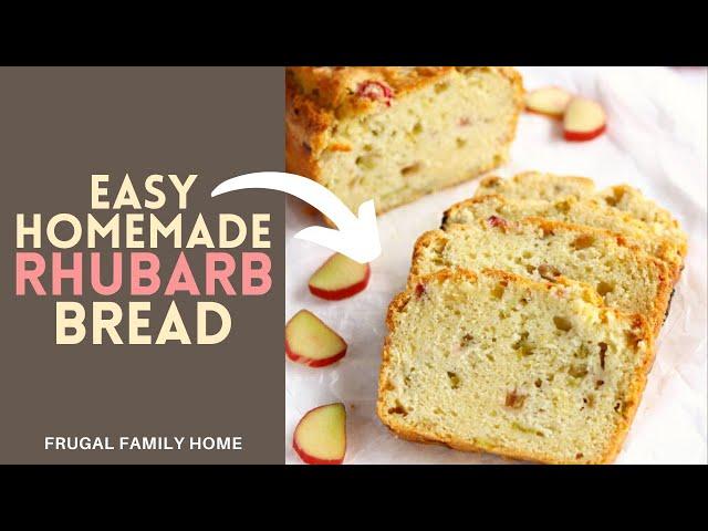 The Best Rhubarb Bread Recipe, An Easy Quick Bread that's the Perfect Balance of Sweet and Tart