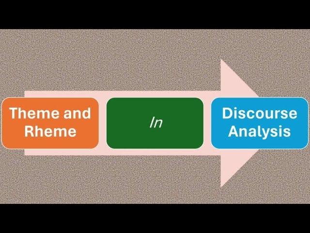 Theme & Rheme in Discourse Studies/Discourse Analysis | Marked vs Unmarked Theme