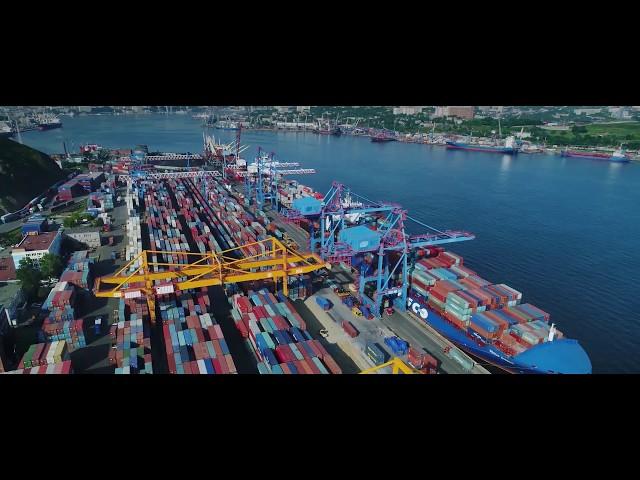 Video Commercial Port of Vladivostok. English