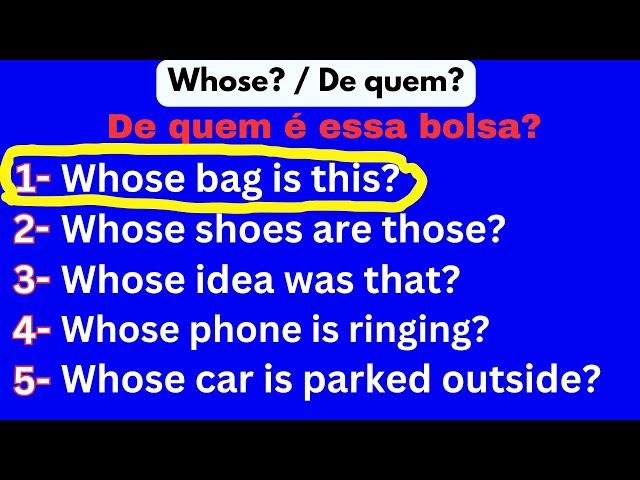 ️ DOMINE AS ESTRUTURAS DE ‘WHAT’, ‘WHERE’, ‘WHEN’ E OUTRAS! APRENDA FRASES,  MELHORE SEU INGLÊS 